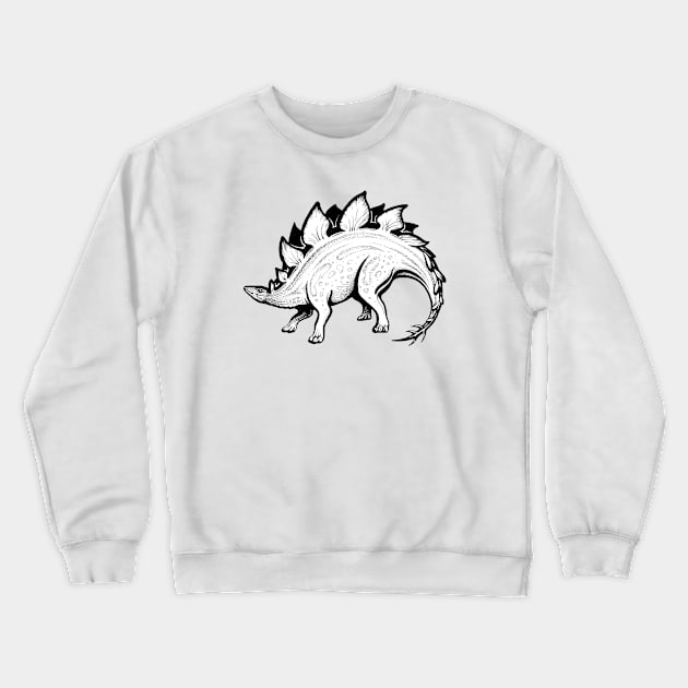 Dinosaur Stegosaurus Crewneck Sweatshirt by Yulla